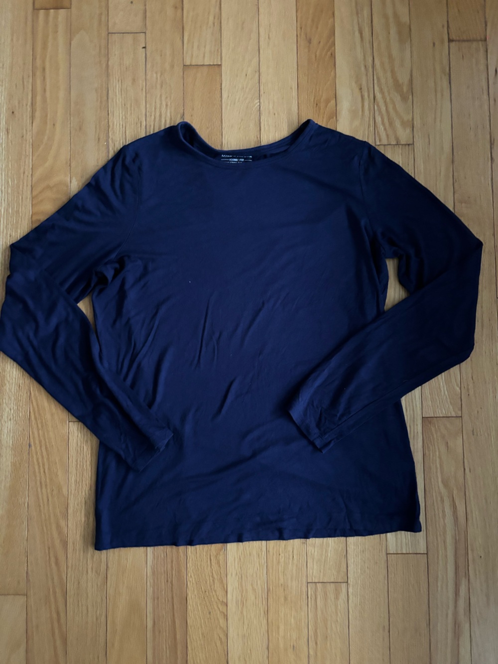 women’s Long Sleeve Navy/purple Crewneck Shirt